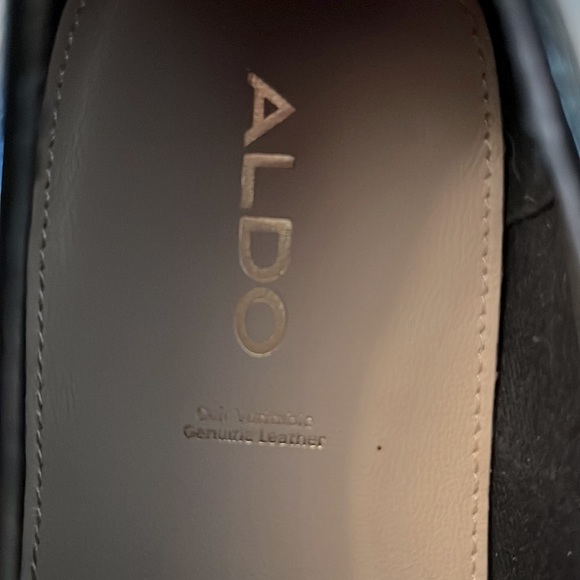 Aldo Werelia Black Patent Faux Leather Platform Shoes Size 9 - Picture 5 of 6